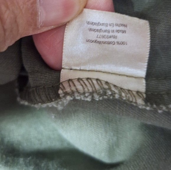 St. John's Bay 4 Pockets Utility Cargo Jacket 100% Cotton Green Medium - Picture 9 of 11